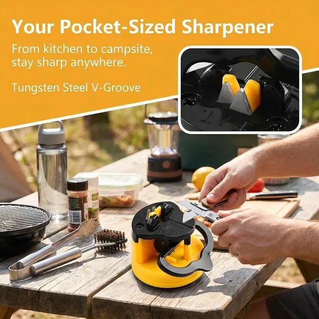 Alt view image 2 of 7 - Hands Free Knife Sharpener with Suction Cup