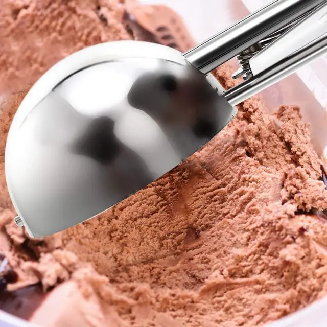 Alt view image 3 of 6 - Heavy Duty Stainless Steel Ice Cream Scoop 1 oz, Cookie Scoop with Trigger, Baking Scoop for Bakeries,Restaurants & Dessert Shops, #30,Black
