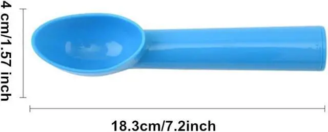 Alt view image 2 of 7 - 4 Pack Plastic Ice Cream Scoop Nonstick Anti-Freeze Ice Cream Scooper for Fruits, Watermelon, Yogurt, Melon Ball, Sorbet Spoon Kitchen Tool (Orange, Green, Blue, Pink)