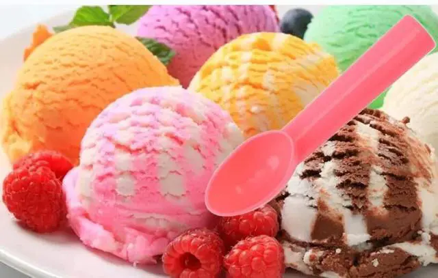 Alt view image 6 of 7 - 4 Pack Plastic Ice Cream Scoop Nonstick Anti-Freeze Ice Cream Scooper for Fruits, Watermelon, Yogurt, Melon Ball, Sorbet Spoon Kitchen Tool (Orange, Green, Blue, Pink)