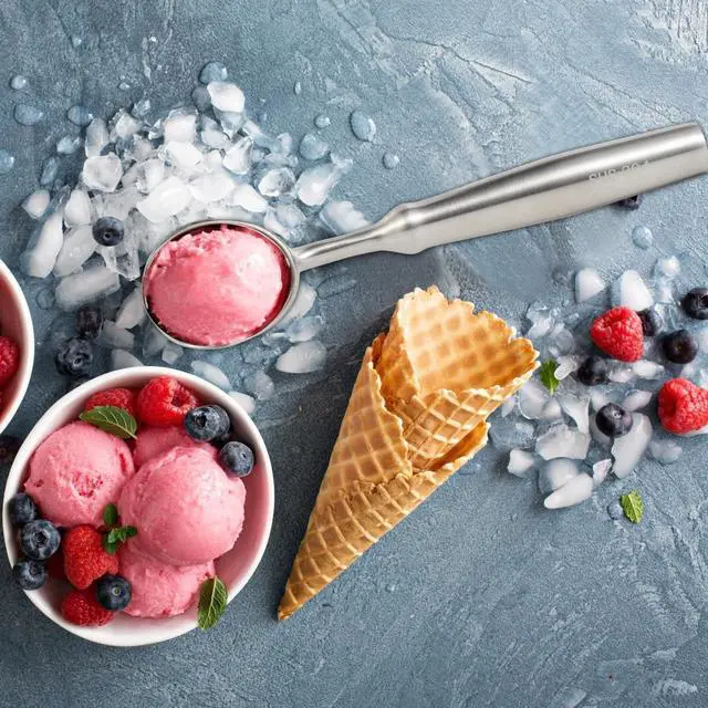 Alt view image 5 of 7 - 304 Stainless Steel Ice Cream Scoop with Ergonomic Handle