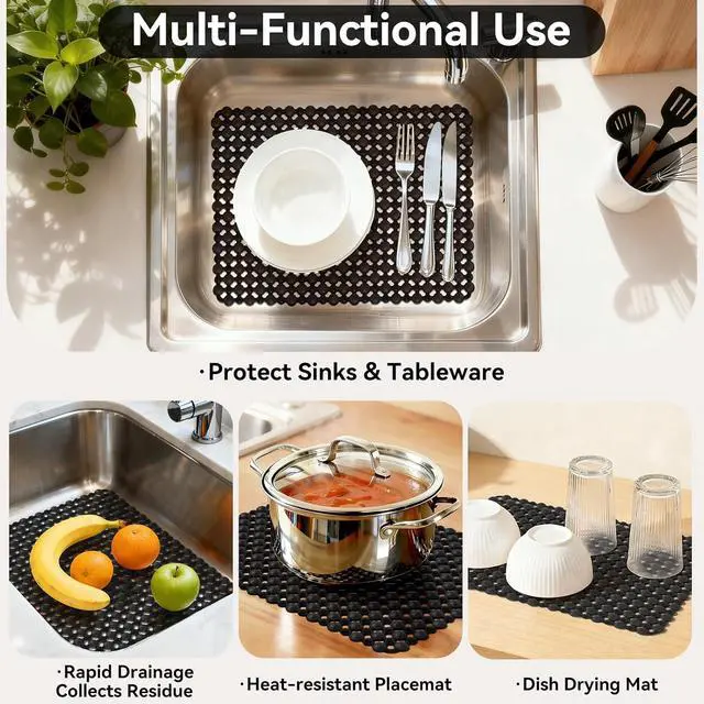 Alt view image 4 of 7 - Kitchen Sink Mat Sink Protectors for Stainless Steel Ceramic Sinks