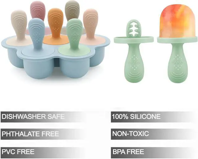 Alt view image 3 of 7 - PandaEar Silicone Popsicle Molds for Toddlers, Baby Ice Pop Maker