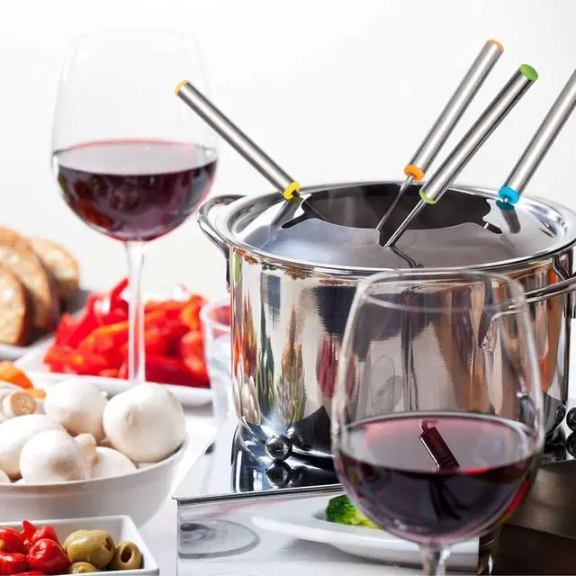 Alt view image 4 of 7 - 6PCS Stainless Steel Fondue Forks - 9.5 Inch, Colored Coding, Set of 6 for Hot Pot, Barbecue, Fruits, Vegetables