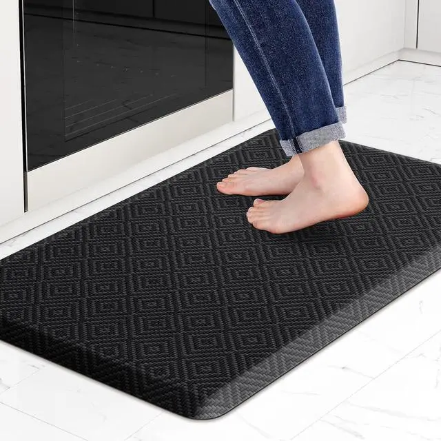 Main image of Mattitude Anti-Fatigue Kitchen Mats for Floor Standing Mats 17"x28" Black