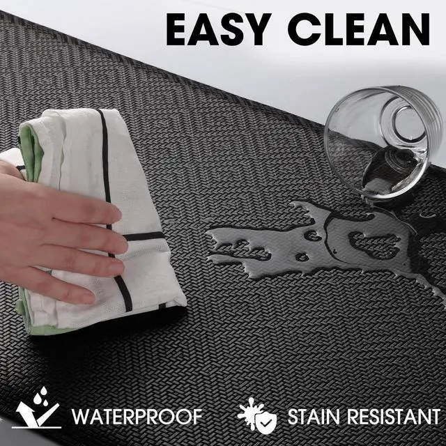 Alt view image 4 of 7 - Mattitude Anti-Fatigue Kitchen Mats for Floor Standing Mats 17"x28" Black