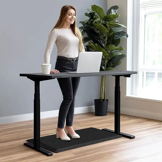 Alt view image 6 of 7 - Mattitude Anti-Fatigue Kitchen Mats for Floor Standing Mats 17"x28" Black