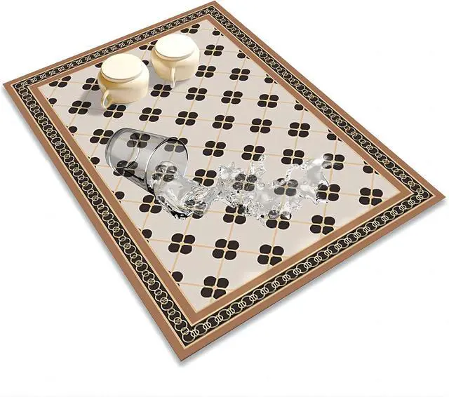 Alt view image 2 of 7 - Dish Drying Mat, Coffee Bar Mats for Countertop, Cabinet Mats