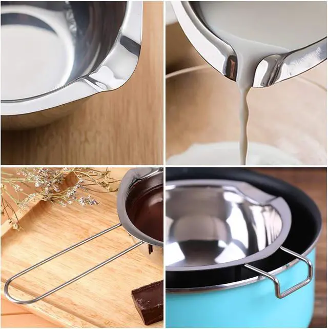 Alt view image 4 of 7 - Double Boiler Stainless Steel Pot for Melting Chocolate, Candy and Candle Making (18/8 Steel, 2 Cup Capacity, 480ML)