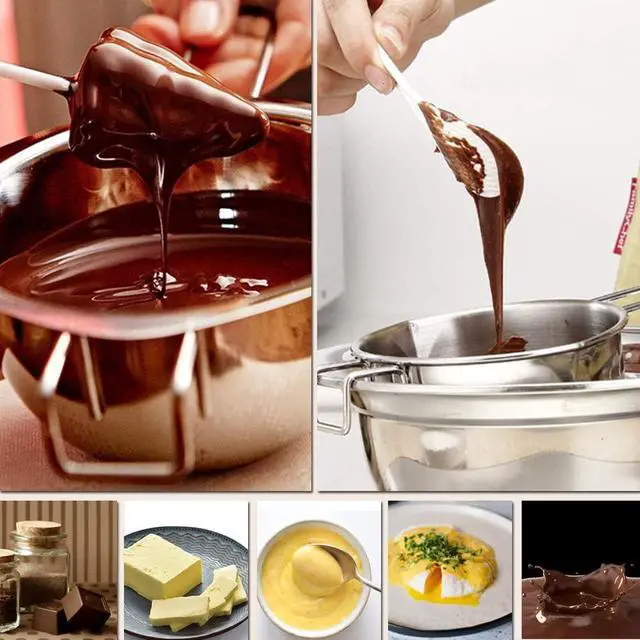 Alt view image 6 of 7 - Double Boiler Stainless Steel Pot for Melting Chocolate, Candy and Candle Making (18/8 Steel, 2 Cup Capacity, 480ML)