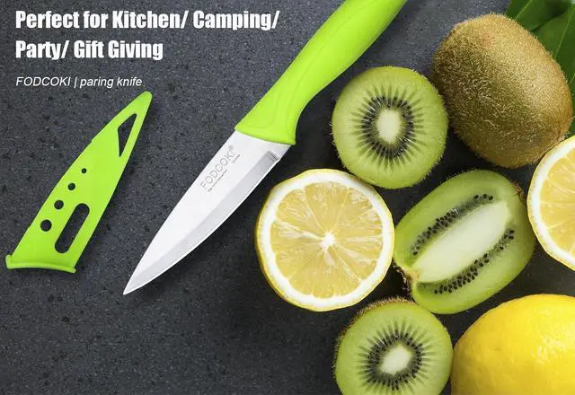 Alt view image 4 of 7 - Paring Knife, 4 inch Fruit Paring Knives Set of 4 with Cover Sheath, Small Kitchen Sharp Peeling Cutting for Vegetable Stainless Steel