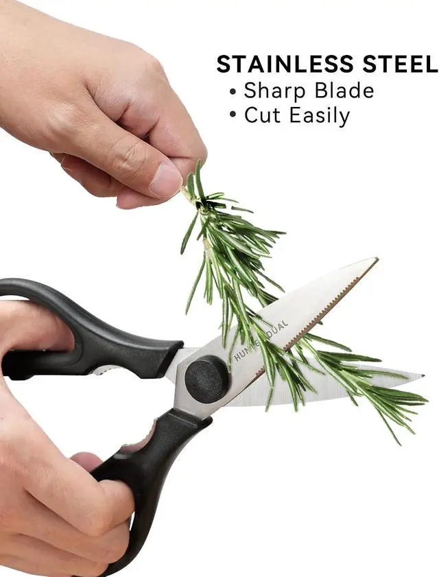 Alt view image 4 of 7 - Kitchen Scissors for Food, HUNTER.DUAL Heavy Duty Come Apart Poultry Shears for Cooking, All Purpose for Cutting Chicken, Meat, Fish & Vegetables (Black, 8.35 Inch)