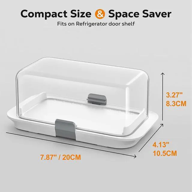Alt view image 5 of 7 - Pisol Large Butter Dish Airtight with Lid for 4 Sticks (1 lb ) Butter