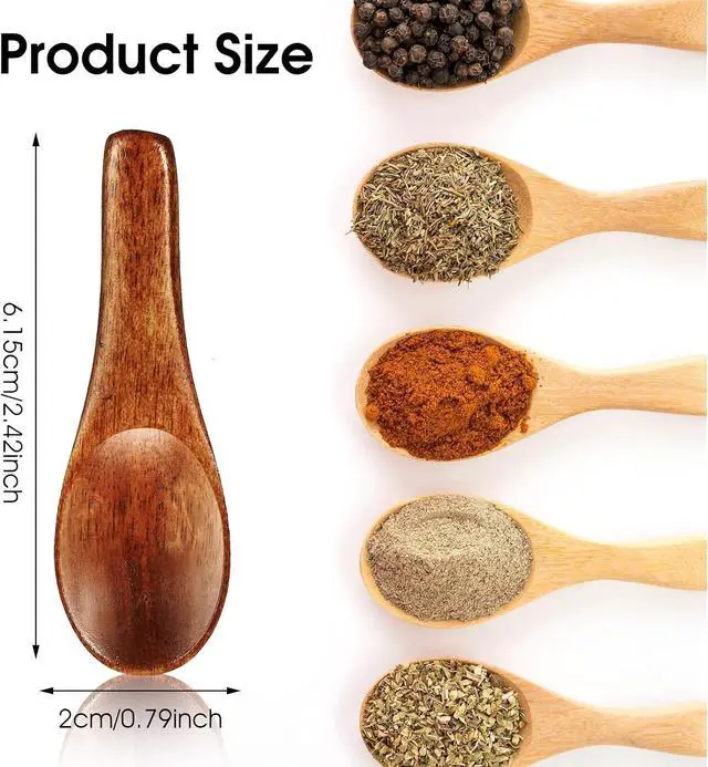 Alt view image 2 of 7 - Ymapinc 4 Pcs Tiny Wooden Spoons,