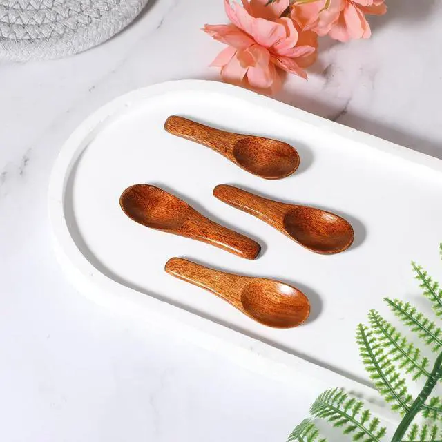 Alt view image 4 of 7 - Ymapinc 4 Pcs Tiny Wooden Spoons,