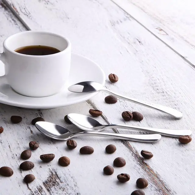 Alt view image 6 of 6 - Demitasse Espresso Spoons,12-piece Mini Coffee Tiny Stainless Steel Spoons Bistro Small Spoons for Dessert, Tea, Appetizer(4.7Inch)