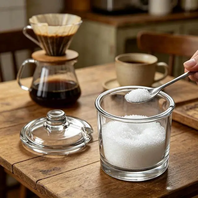 Alt view image 3 of 7 - Glass Sugar Bowl with Lid | Airtight Glass Sugar Container