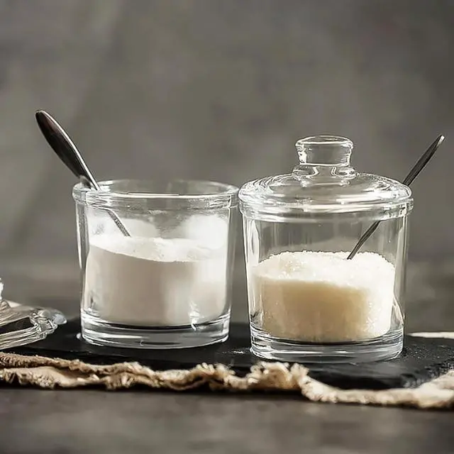 Alt view image 4 of 7 - Glass Sugar Bowl with Lid | Airtight Glass Sugar Container