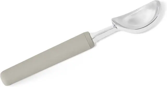 Main image of Amazon Basics Ice Cream Scoop, Soft Grip Handle, Dishwasher-Safe, Linen Gray