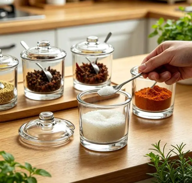 Alt view image 7 of 7 - Glass Sugar Bowl with Lid | Airtight Glass Sugar Container