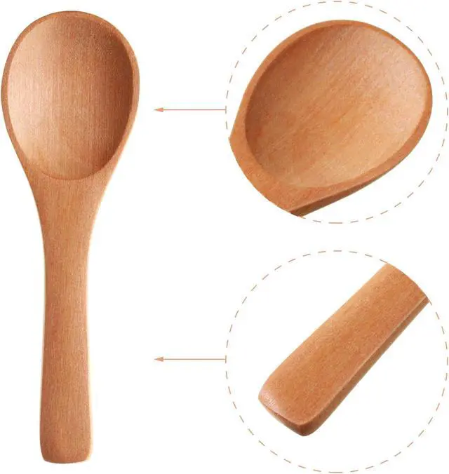 Alt view image 4 of 6 - Boao 30 Pcs Mini Wooden Spoons, Small Wood Spoon for Jars, Several Colors
