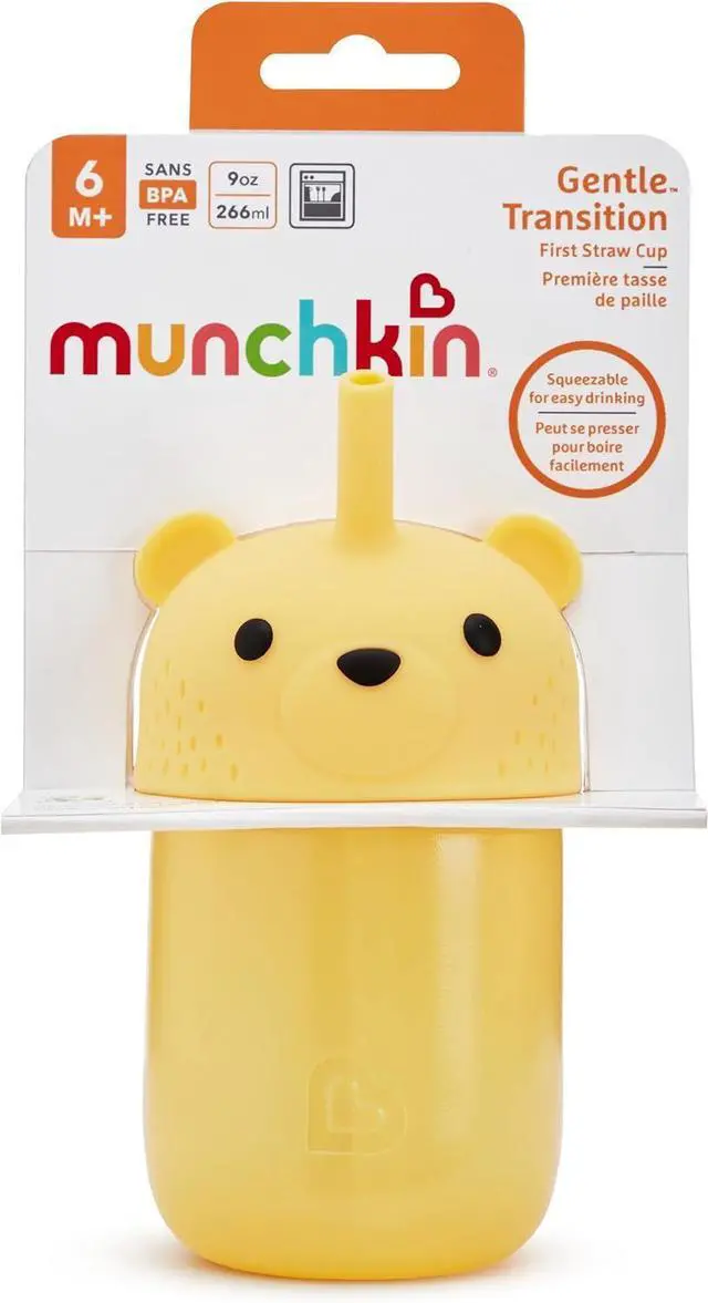 Alt view image 2 of 7 - Munchkin Gentle Transition Honey Bear Straw Cup, 6 Months and Up, 9 Oz, Yellow