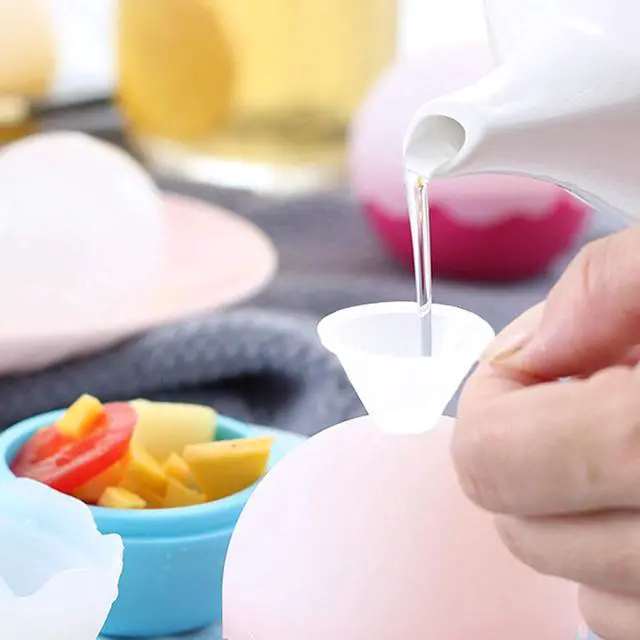 Alt view image 7 of 7 - KongNai 4 Sizes Kitchen Funnel Set, Food Grade Silicone Collapsible Funnel, Funnels for Kitchen Use Filling Bottles, Canning, Cooking, and Water Powder Transfer