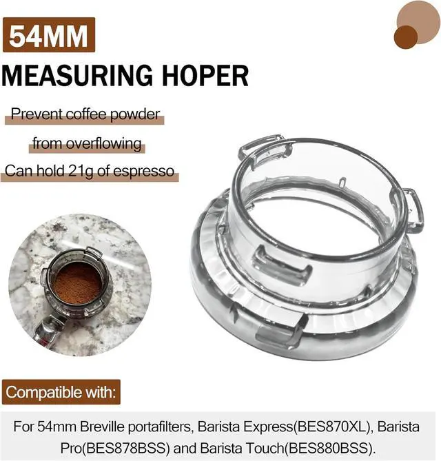 Alt view image 4 of 7 - 54mm Dosing Funnel for Barista & Bambino Espresso Machines