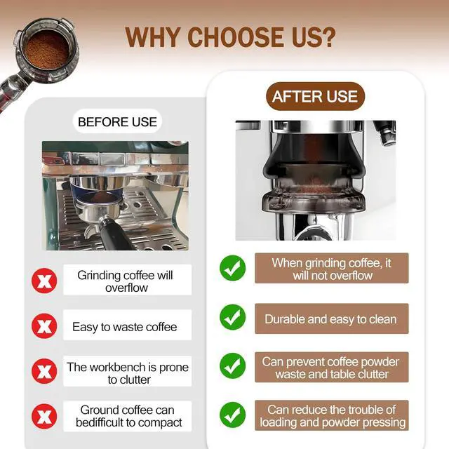 Alt view image 5 of 7 - 54mm Dosing Funnel for Barista & Bambino Espresso Machines