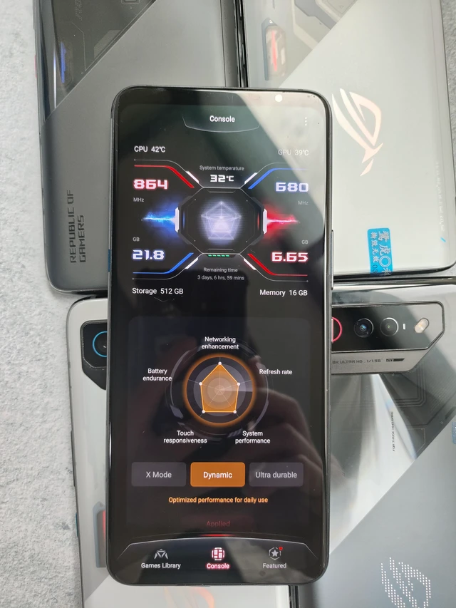 Alt view image 3 of 7 - ASUS ROG Phone 7 AI2205 2023 Model 16G+512G/Qualcomm Snapdragon 8 Gen 2 /165Hz/6000mAh/Google Android 13/WIFI 7/6.78-inch E-sports Gaming Phone