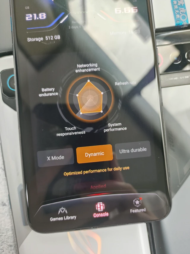 Alt view image 4 of 7 - ASUS ROG Phone 7 AI2205 2023 Model 16G+512G/Qualcomm Snapdragon 8 Gen 2 /165Hz/6000mAh/Google Android 13/WIFI 7/6.78-inch E-sports Gaming Phone