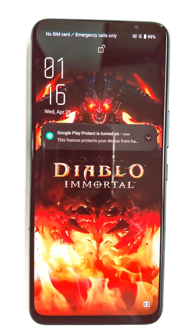 Alt view image 4 of 7 - Asus Rog Phone 6 DIABLO IMMORTAL EDITION Dual-SIM 512GB ROM + 16GB RAM (GSM | CDMA) Factory Unlocked 5G Smartphone (Hellfire Red) - International Version