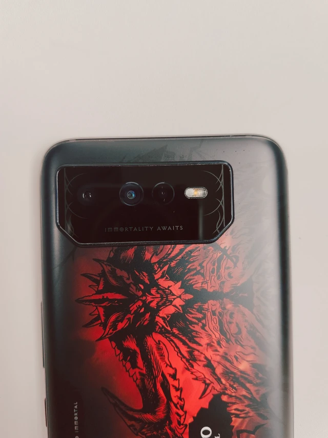 Alt view image 2 of 7 - Asus Rog Phone 6 DIABLO IMMORTAL EDITION Dual-SIM 512GB ROM + 16GB RAM (GSM | CDMA) Factory Unlocked 5G Smartphone (Hellfire Red) - International Version