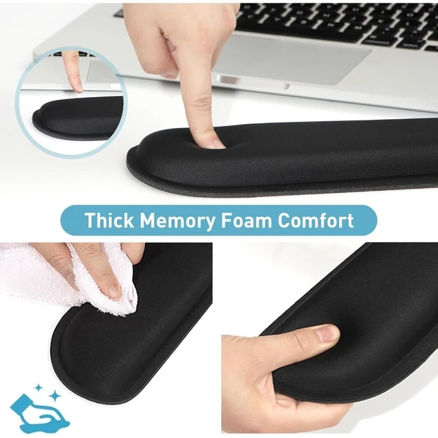 Alt view image 3 of 6 - Memory Foam Keyboard Wrist Rest Pad Set for Computer Typing Pain Relief Home