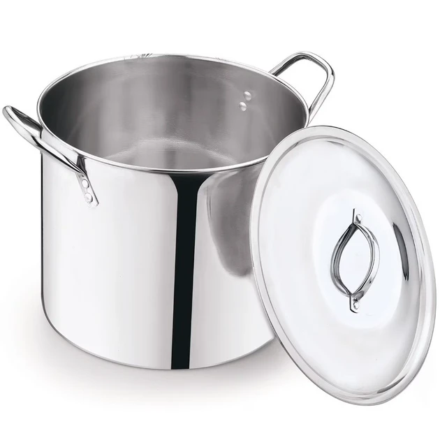 Alt view image 2 of 4 - 12 Qt Stainless Steel Stock Pot with Metal Lid