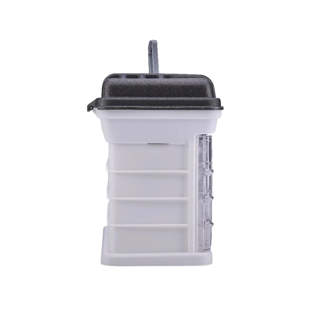 Alt view image 2 of 6 - Small Storage Rack Organizer Shelf Unit White Gray 11x10x7.25 Inches