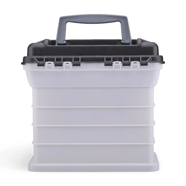 Alt view image 5 of 6 - Small Storage Rack Organizer Shelf Unit White Gray 11x10x7.25 Inches