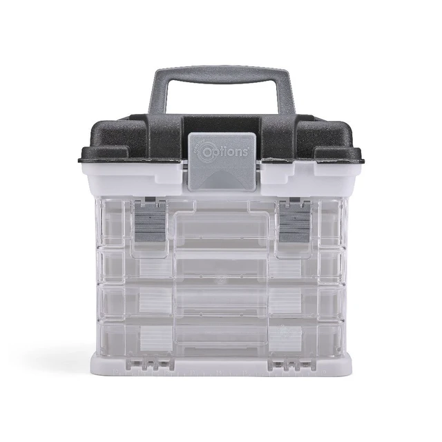 Alt view image 6 of 6 - Small Storage Rack Organizer Shelf Unit White Gray 11x10x7.25 Inches