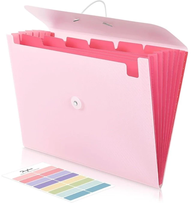 Main image of Expanding File Folder 7 Pocket Letter Size Accordion Organizer Document Holder