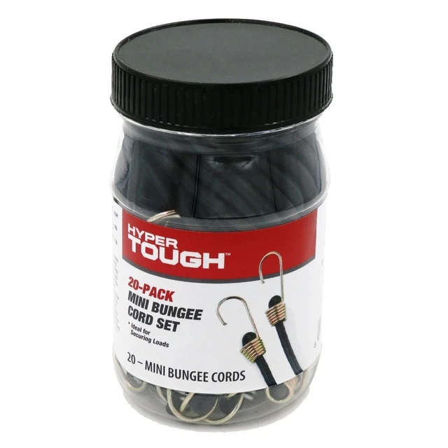 Alt view image 3 of 6 - Mini Bungee Cords with Hooks 10 Inch 20 Pack Stretchable Elastic Tie Down Straps
