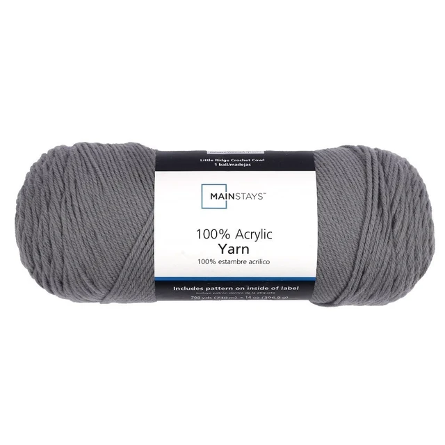 Alt view image 5 of 6 - Medium Weight Acrylic Yarn Grey 14 Ounce Skein 798 Yards Soft Knitting Crochet