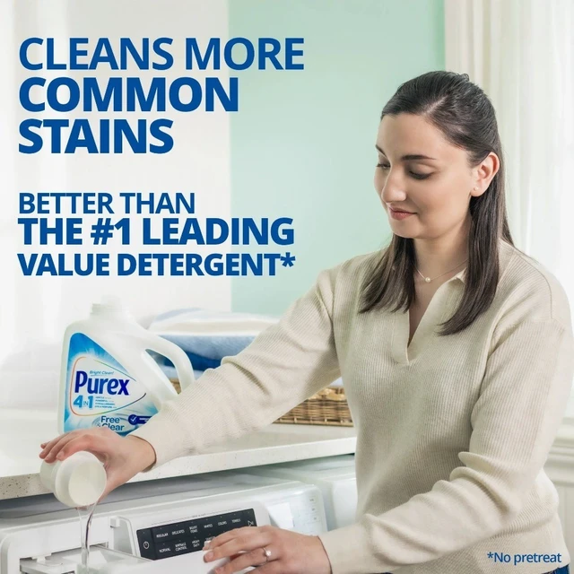 Alt view image 2 of 6 - Liquid Laundry Detergent for Sensitive Skin Hypoallergenic Free Clear 150 fl oz