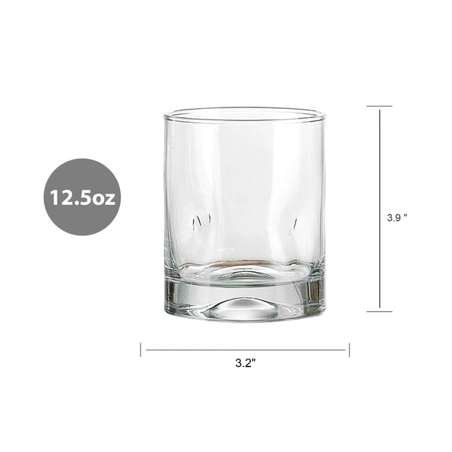 Alt view image 4 of 6 - Elegant Glass Drinkware Set of 4 Tumblers 12.5 Ounce Capacity