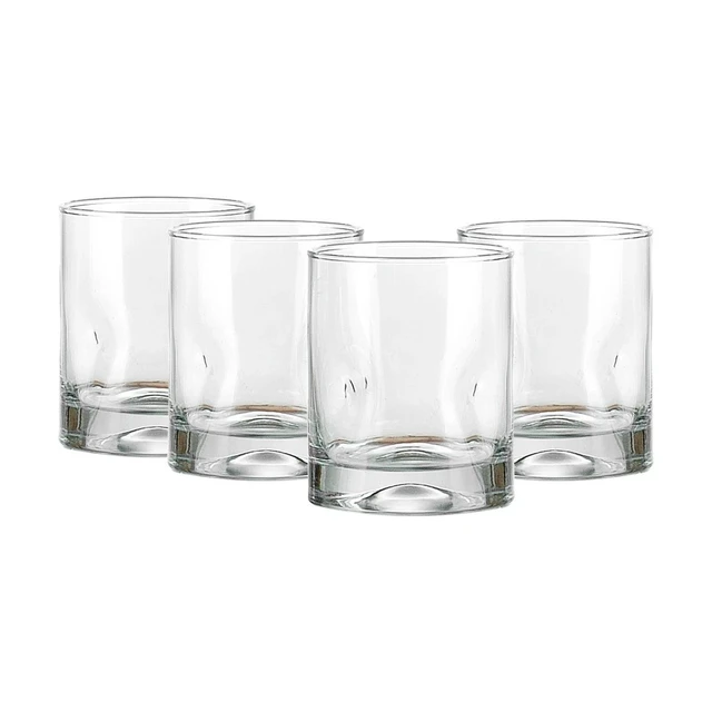 Alt view image 6 of 6 - Elegant Glass Drinkware Set of 4 Tumblers 12.5 Ounce Capacity