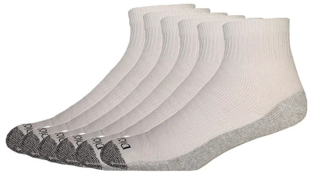 Alt view image 6 of 6 - Men's Cotton Ankle Socks 6-Pack Low Cut Casual Comfort Athletic Quarter Socks