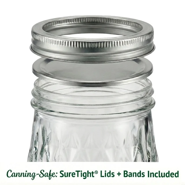 Alt view image 5 of 6 - 16 oz Mason Jar Drinking Gllasses 4-Pack with Lids for Canning Storage and DIY