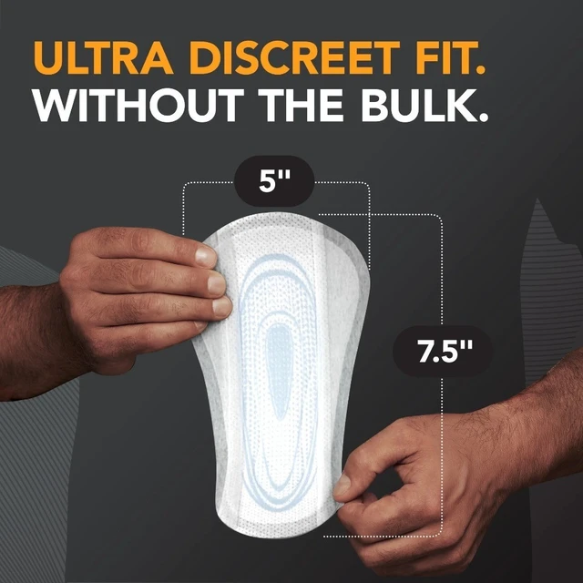 Alt view image 4 of 6 - Incontinence Pads for Men Light Absorbency Bladder Control Pads 58 Count