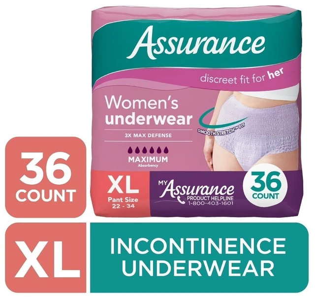 Main image of Women's Incontinence Postpartum Underwear XL Maximum Absorbency 36 Count