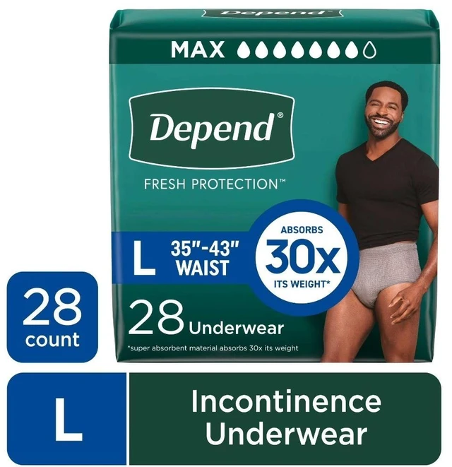 Main image of Fresh Protection Incontinence Underwear for Men Large Size 28 Count Adult