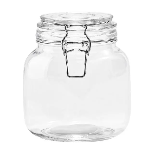 Alt view image 5 of 6 - Mainstays 38 oz Glass Food Storage Jar Canister with Locking Airtight Lid, Kitchen Pantry Storage Container
